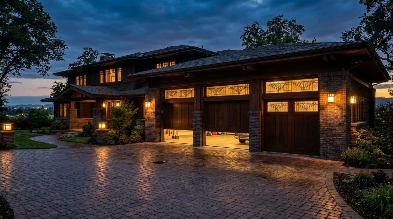 Wright Garage Door Repairs Garage Door Gliding Open Revealing Warm Illuminated Interior